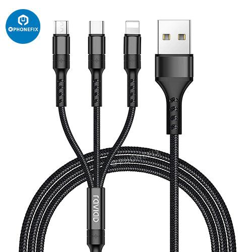 Anker PowerLine II 3-in-1 Cable, Lightning/Type C/Micro USB Cable for  iPhone, iPad, HTC, LG, Samsung Galaxy, Sony Xperia, Android Smartphones,  and