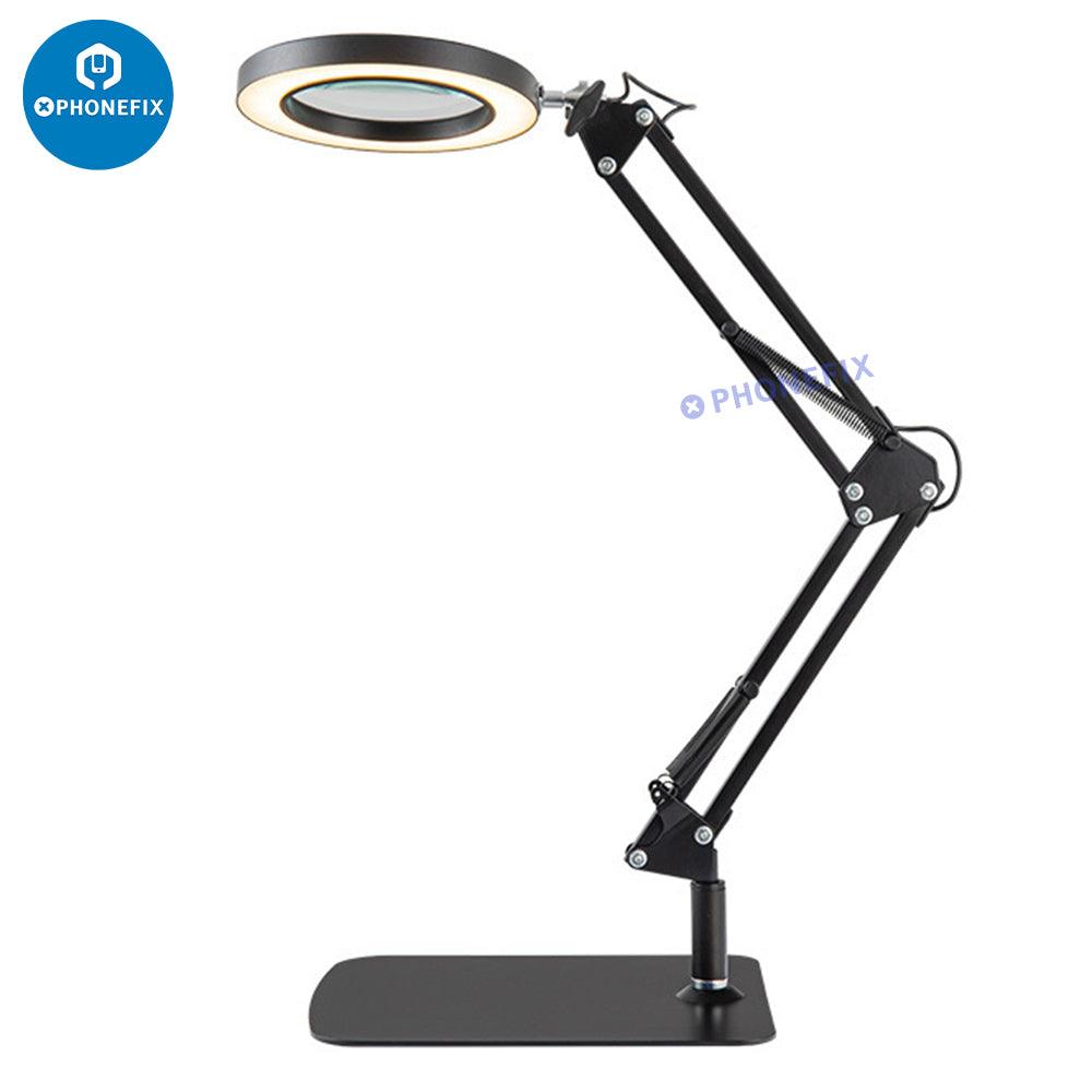 30X LED Lights Magnifying Glass Illuminated Magnifier Lamp