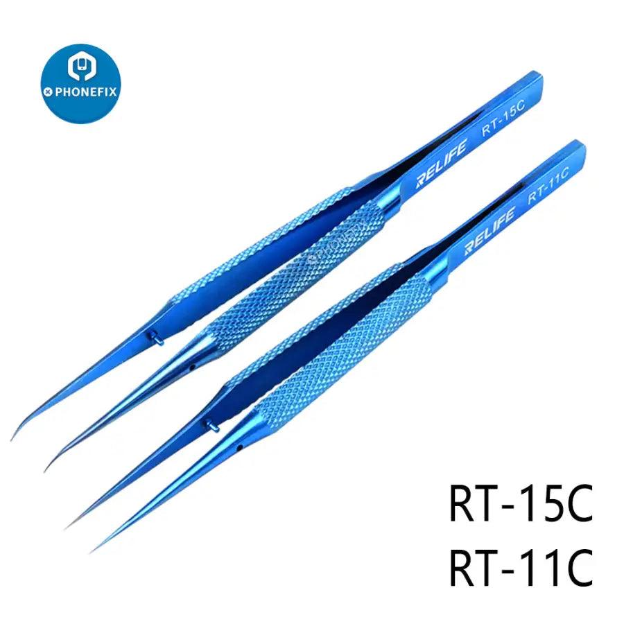 RELIFE RT Precision Ceramic Tweezers Titanium Alloy High Temperature  Resistant Tweezers - RT-11E Wholesale