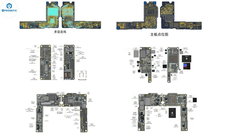 iPhone 16 Series: Motherboard Component Annotation Diagram/Point Diagram