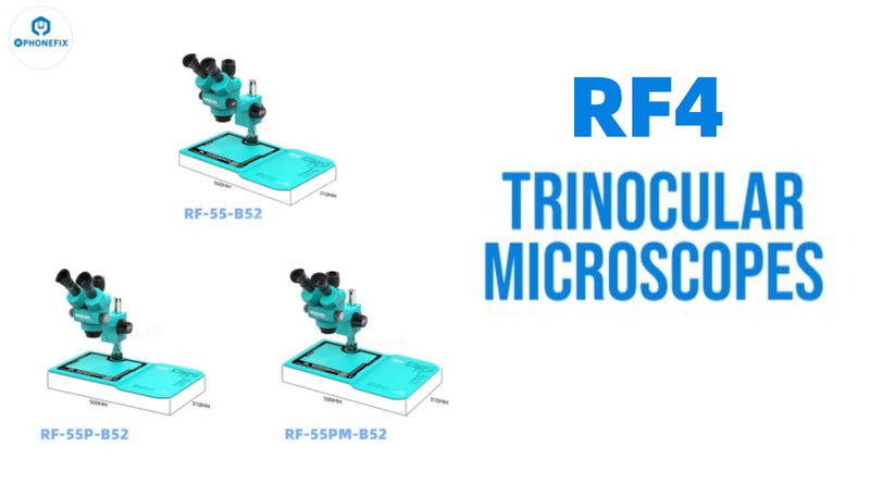 Trinocular Stereo Microscopes: RF-55-B52 RF-55P-B52 and RF-55PM-B52