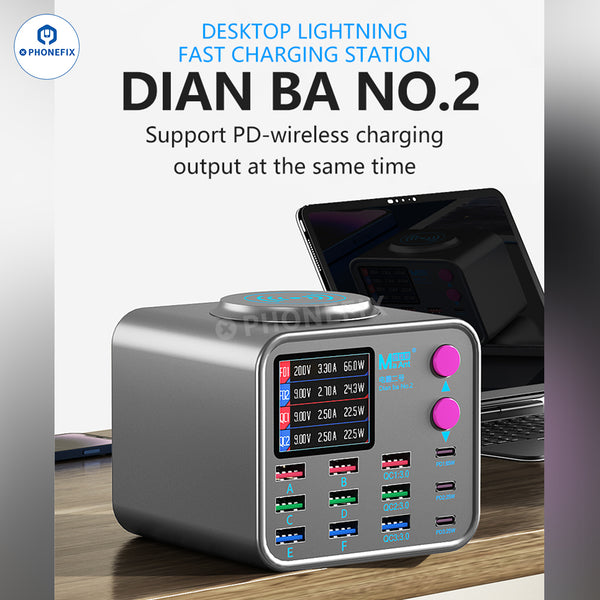 MaAnt DianBa No.2 Digital PD Fast Charger With 13 Ports Wireless Charging