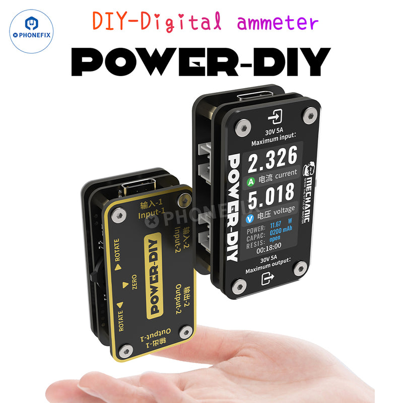 Mechanic POWER-DIY Digital Ammeter 30V 5A Votage Current Tester