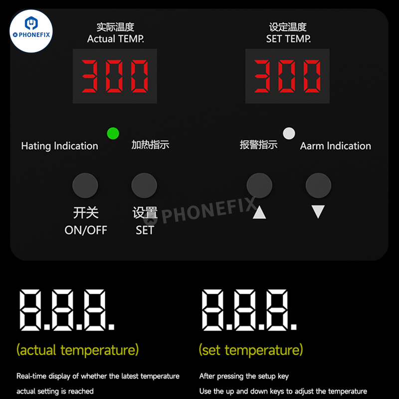 MECHANIC HT-30 HT-34 Dual-display Thermostatic Heating Station