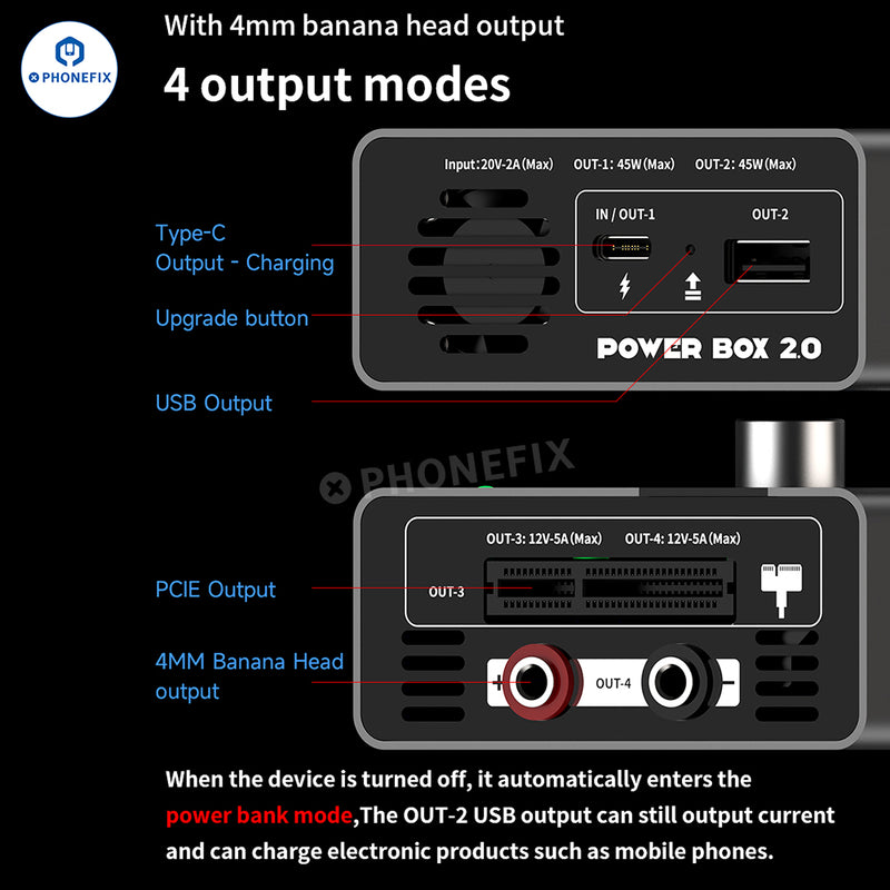 MECHANIC POWER BOX 2.0 DC-1205 Portable 12V 5A Power Supply