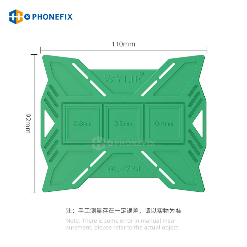 WYLIE WL-716L Magnetic Tin Planting Pad CPU Chip Reballing Base