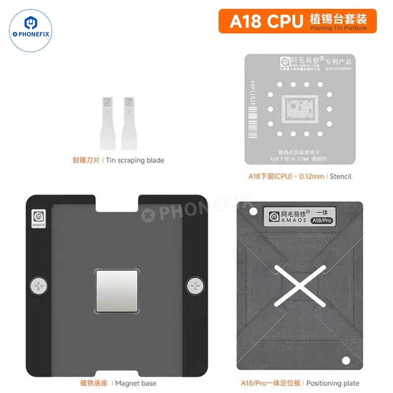 AMAOE A18 Pro CPU Reballing Platform For iPhone 16-16 Pro Max