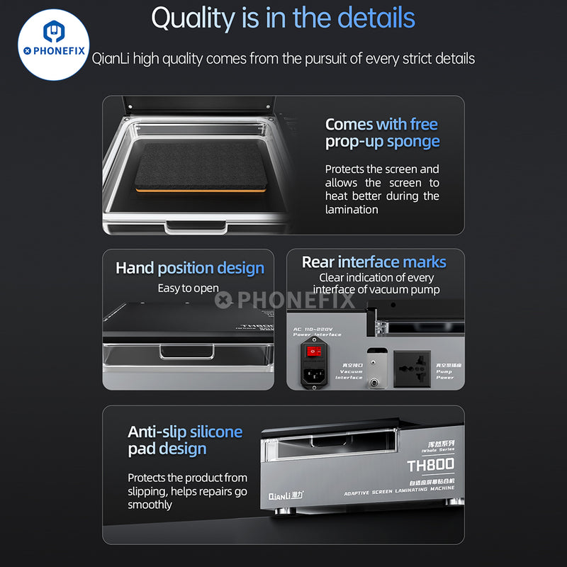 QianLi TH800 Adaptive Laminating Machine For Curved Flat Screen