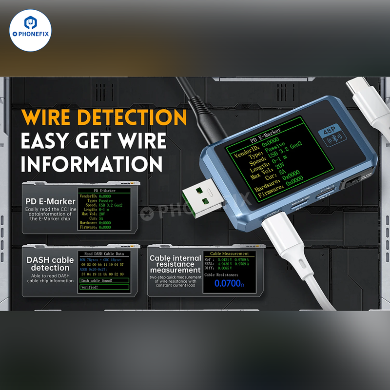 FNIRSI FNB48P USB Tail Tester For Phone Fast Charge Detection