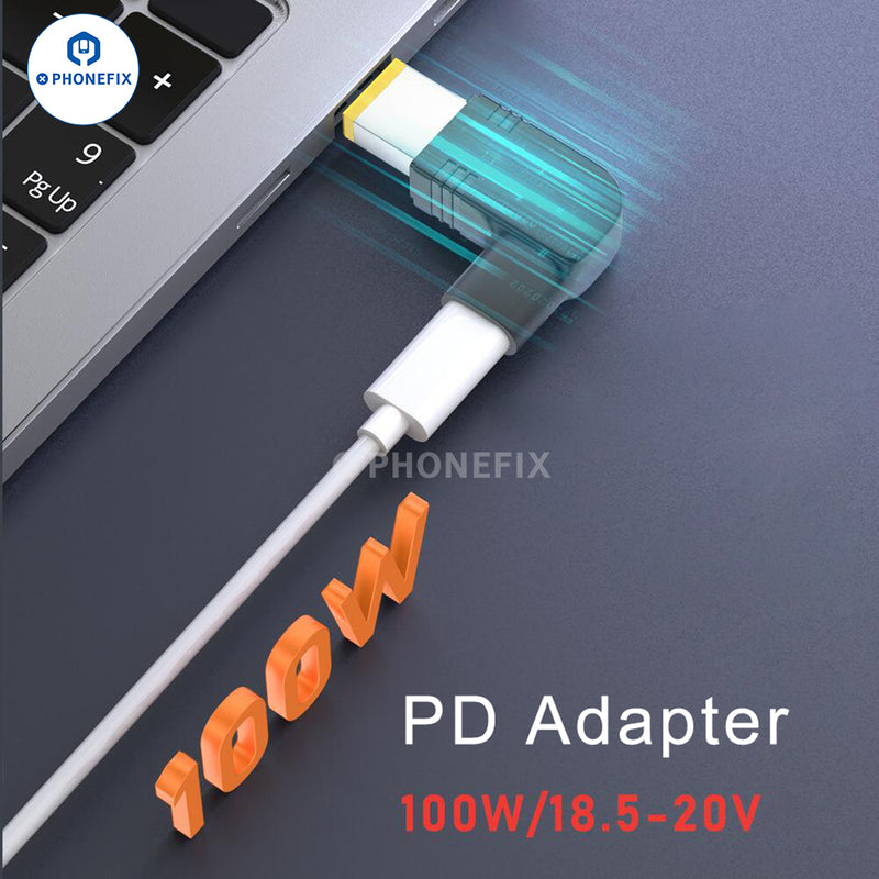 100W USB Type-C Female to DC Male Converte PD Laptop Fast Charging