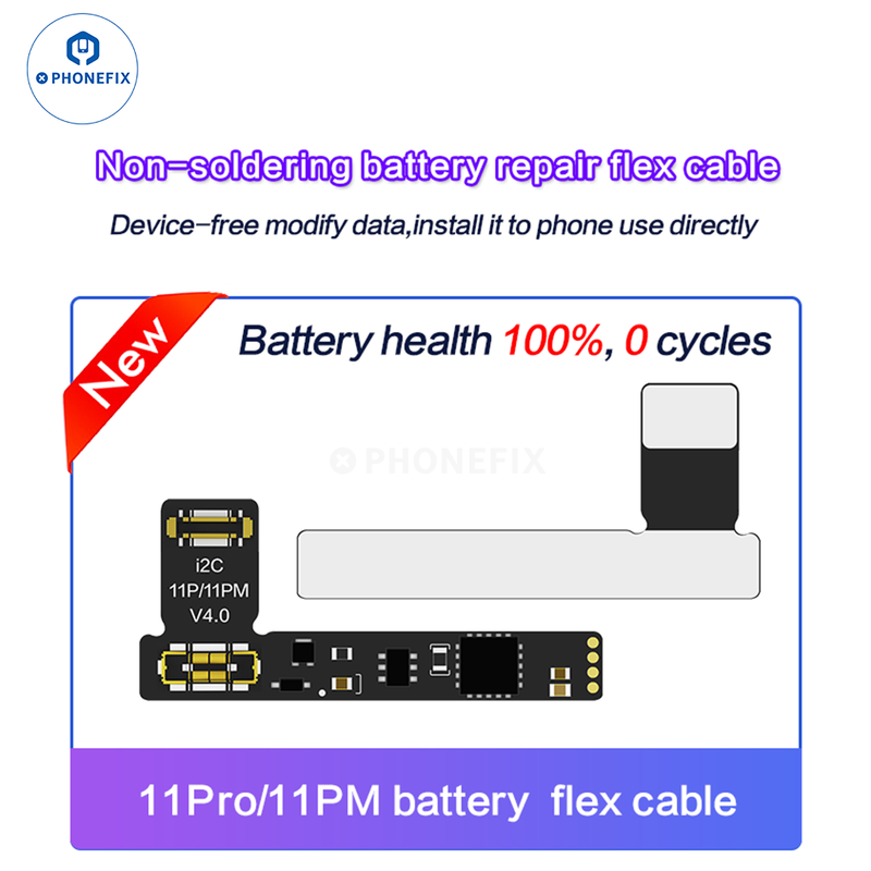 i2C Tag-on Battery Repair Flex Cable For iPhone 11-15 Pro Max