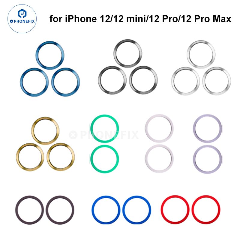 For iPhone X/11/12/13/14 Pro Max Back Camera Metal Ring Parts