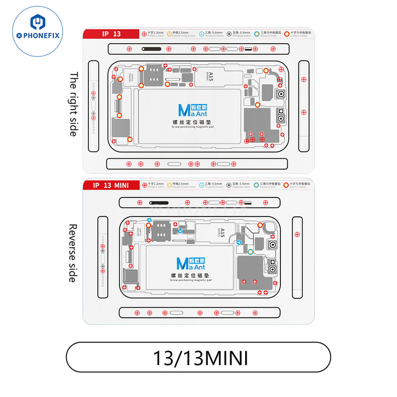 Double-sided Screw Positioning Magnetic Pad For iPhone X-15 Series