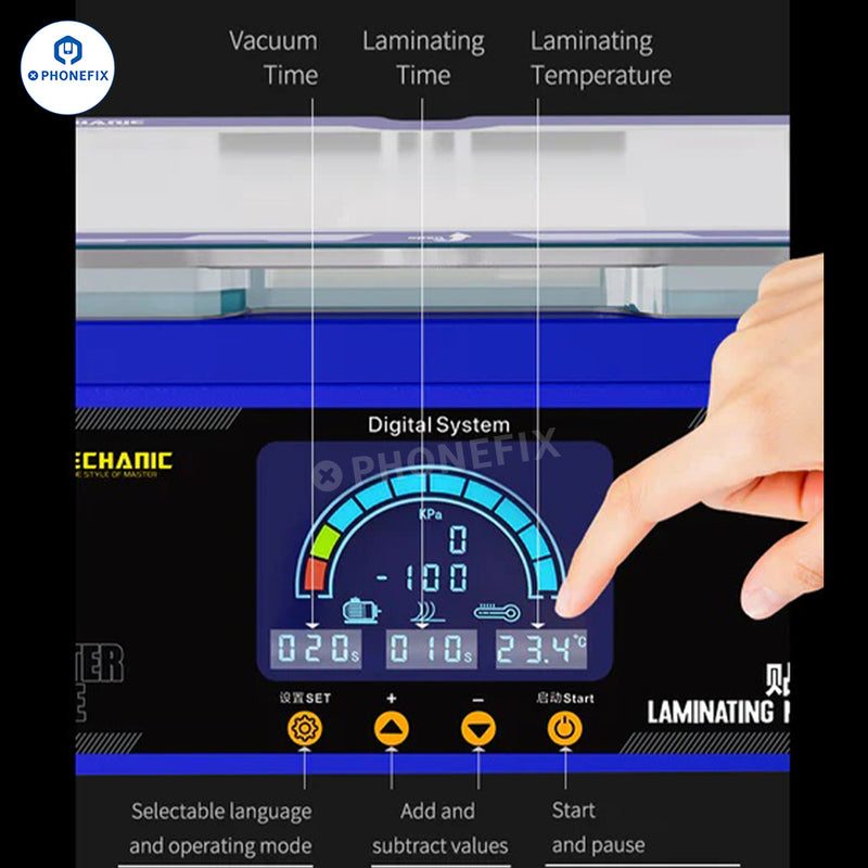 MECHANIC Gan-03 Abag Laminating Machine for 8-Inch Flat/Edge Screens