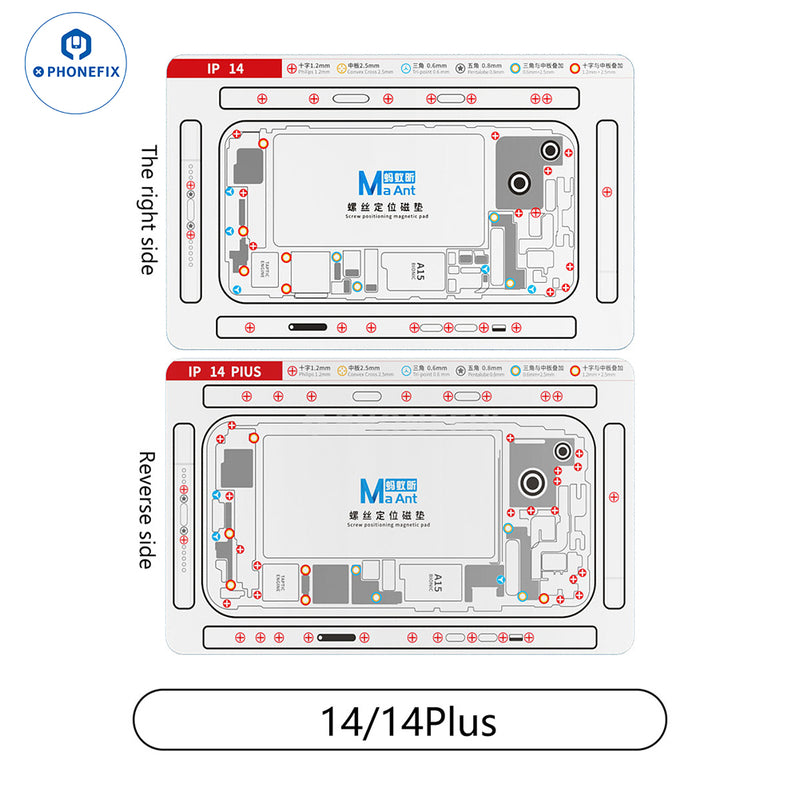 Double-sided Screw Positioning Magnetic Pad For iPhone X-15 Series