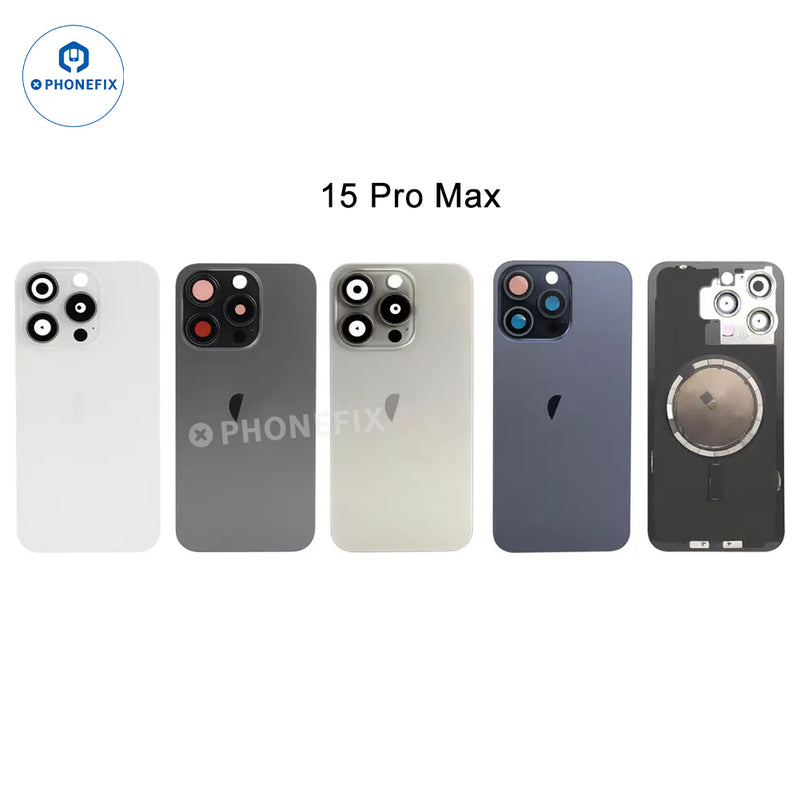 For iPhone 14-15 Pro Max Back Cover Glass With Magsafe Magnet