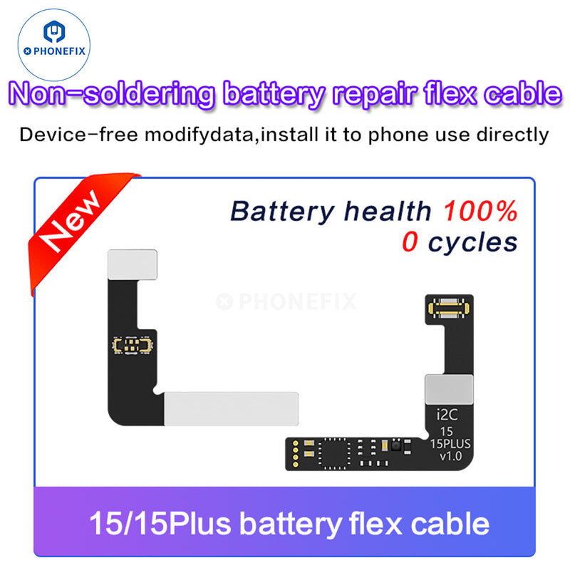 i2C Tag-on Battery Repair Flex Cable For iPhone 11-15 Pro Max