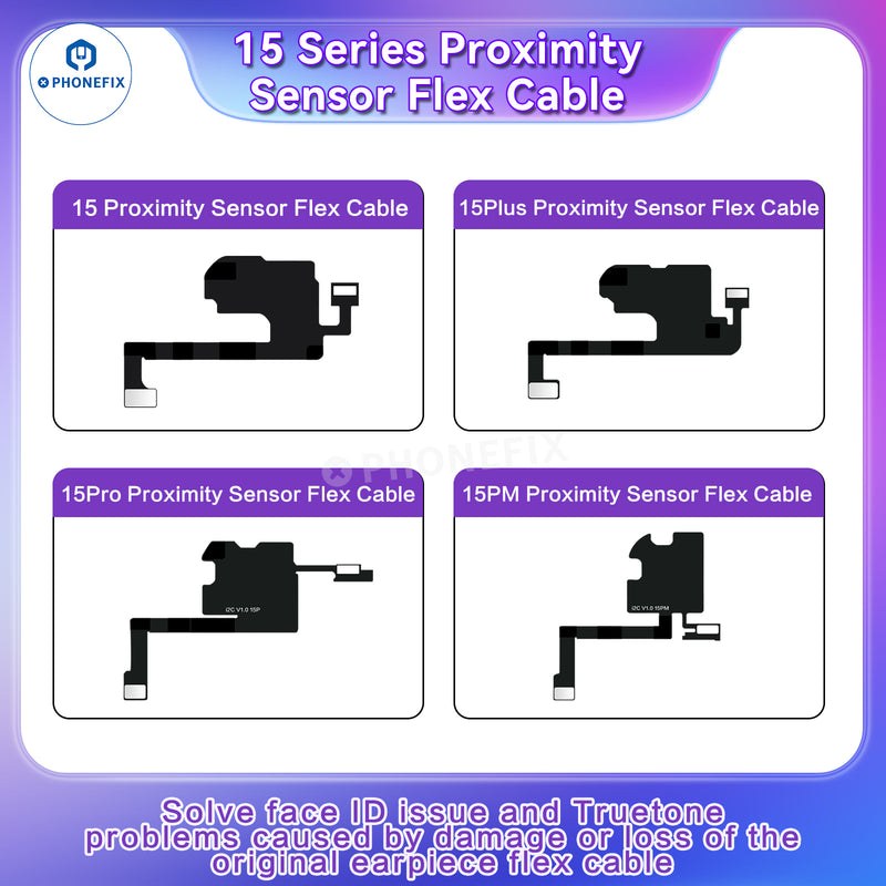 i2C Earpiece Sensor Flex Cable For iPhone 8-15 Pro Max