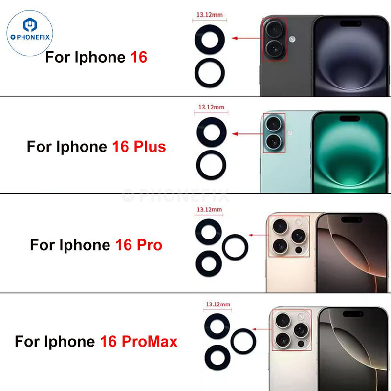 Replacement For iPhone X-16 Pro Max Rear Camera Glass Lens