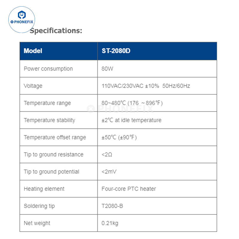 ATTEN ST-2065D ST-2080D ST-2150D Digital Electric Soldering Iron