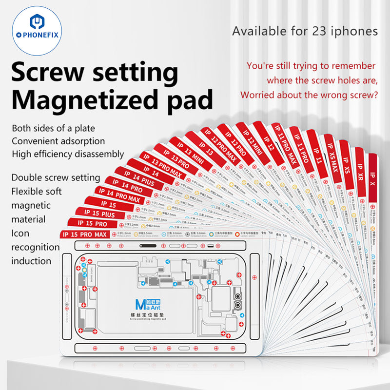 Double-sided Screw Positioning Magnetic Pad For iPhone X-15 Series