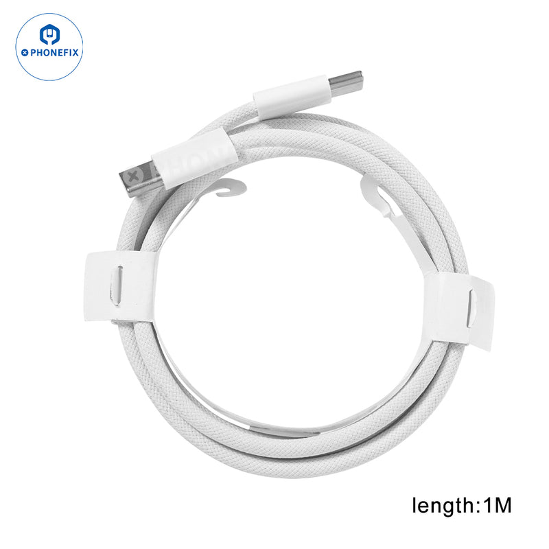 For iOS Android 1M USB Type-C Lighting PD Fast Charging Cable