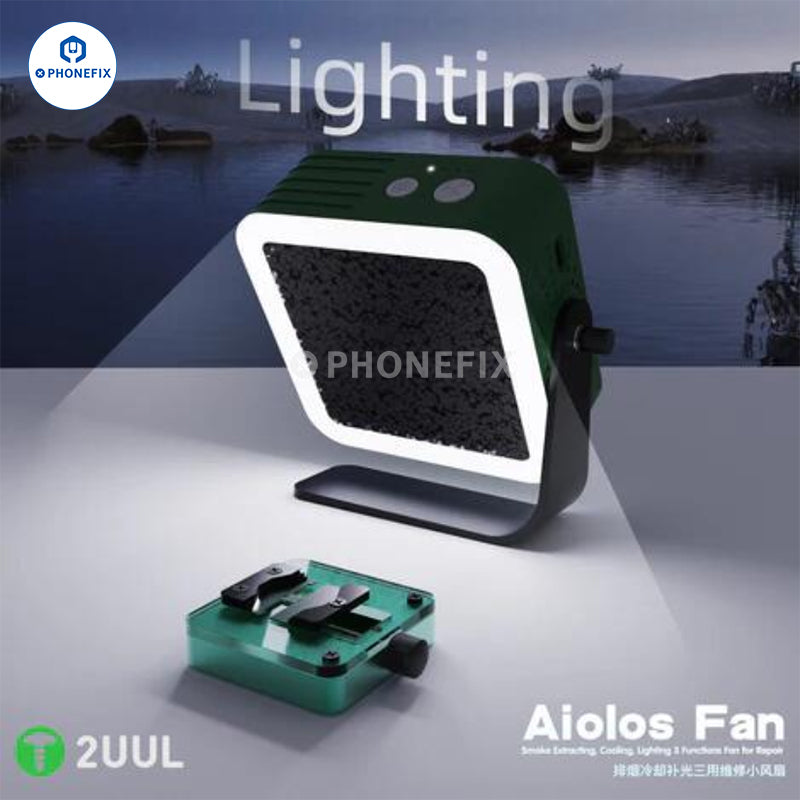 2UUL Aiolos Fan With Cooling Lighting Soldering Smoke Extraction