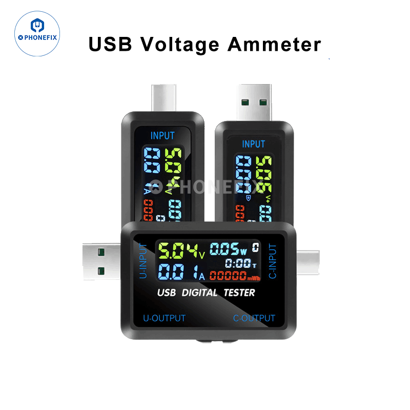 USB Type-C Digital Tester Voltage Current Charger Detector