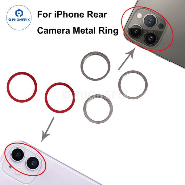 For iPhone X/11/12/13/14 Pro Max Back Camera Metal Ring Parts