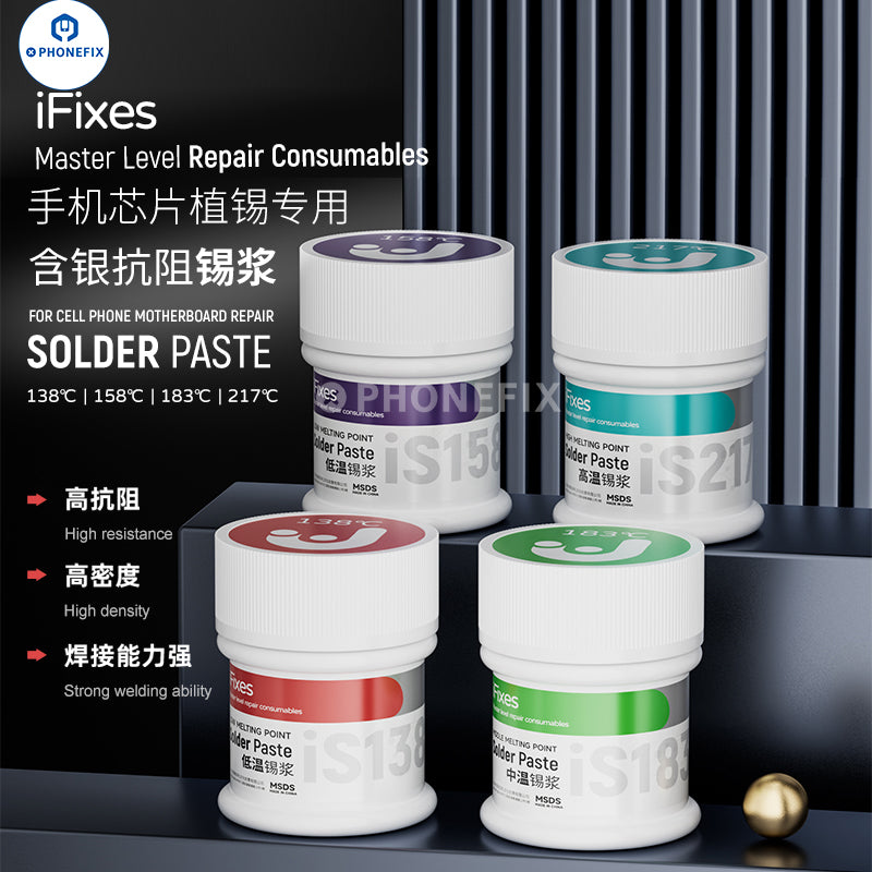 iFixes Solder Paste 138℃ 158℃ 183℃ 217℃ PCB BGA Chip Flux