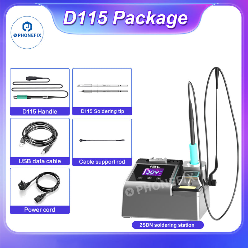 180W 110-250V i2C 2SDN Soldering Station With T115 T210 T245 Handle