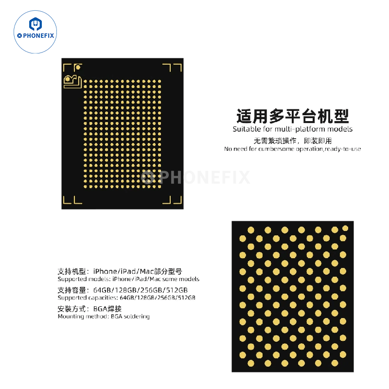 BGA315 To BGA110 NAND Chip Conversion Board For iPhone iPad MacBook