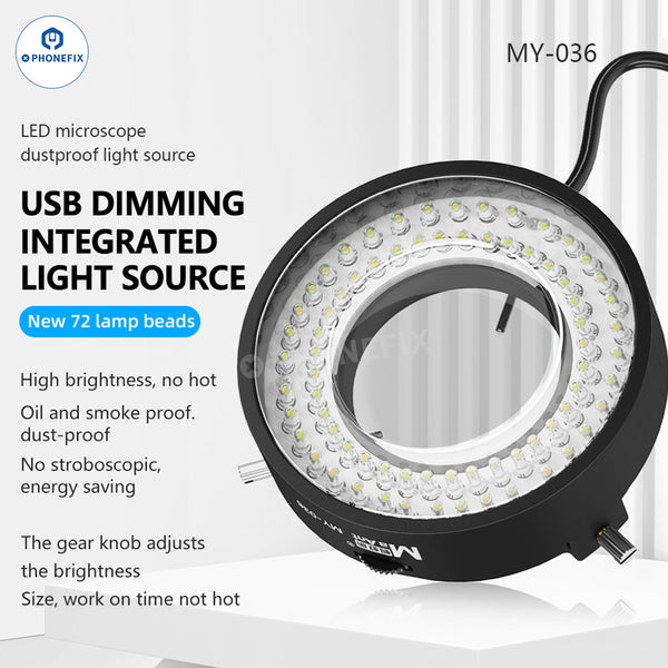 MaAnt MY-036 MY-037 MY-038 72/96/144 LED Microscope Ring Light