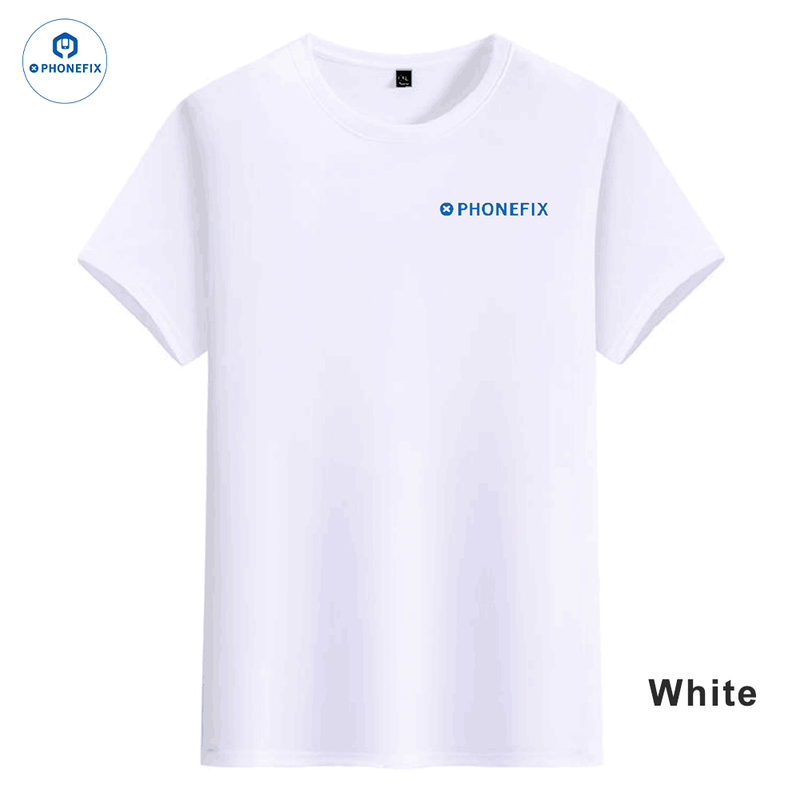 PHONEFIX White Short-sleeved T-Shirt DIY Customized Logo