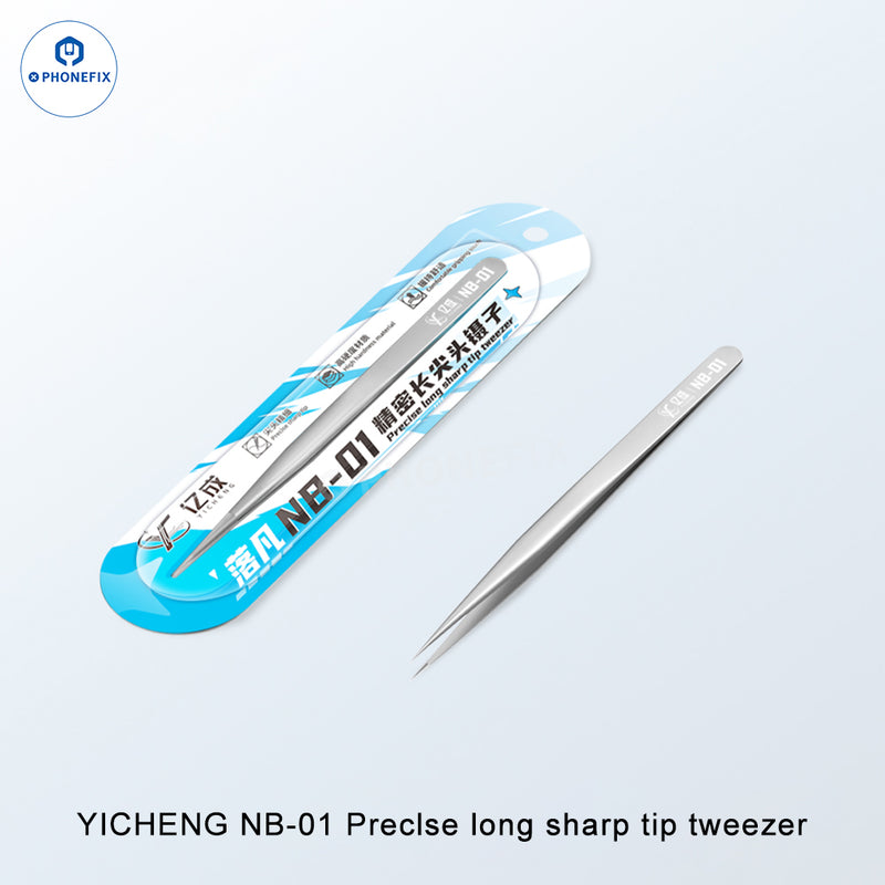 NB-01 Precision Long Sharp Tweezers IC Solder Wire Clamping Tool