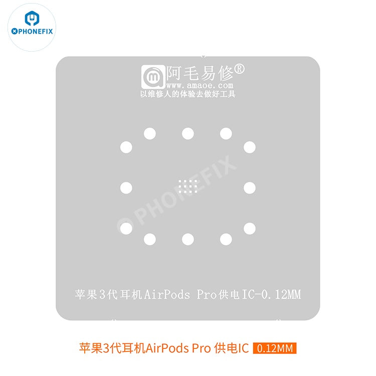 Amaoe Tin Planting Platform 0.12MM Stencil For AirPod Pro1 2 3