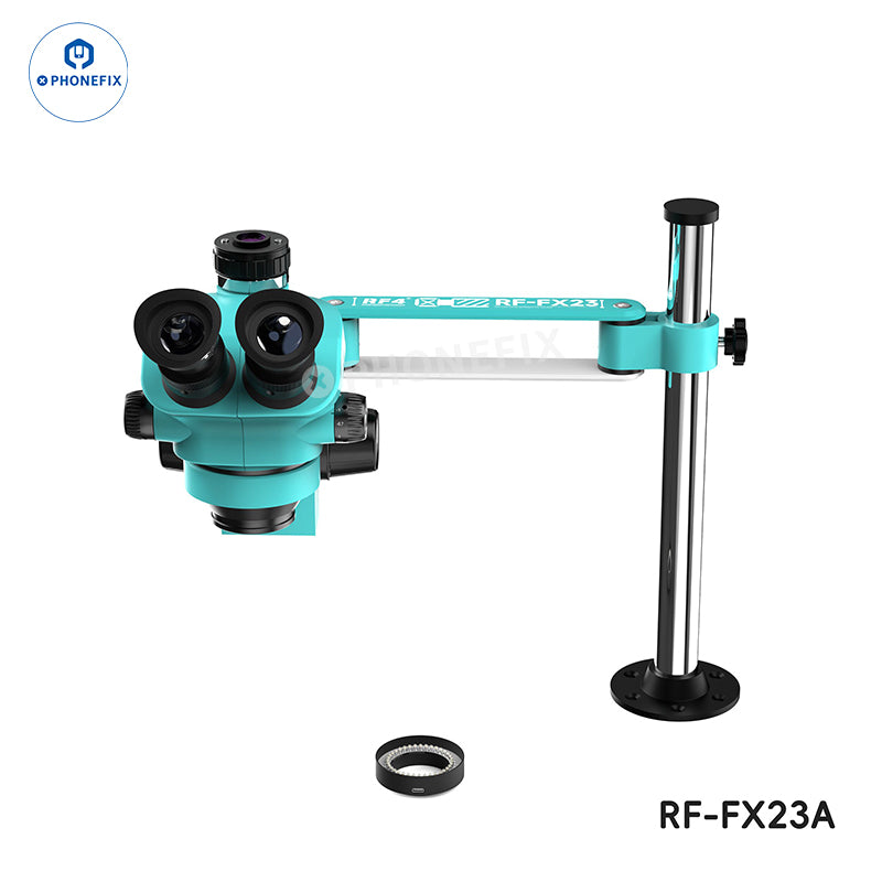 RF-FX23A RF-FX35A 7-50X Trinocular Stereo Microscope Swing Fixed Stand