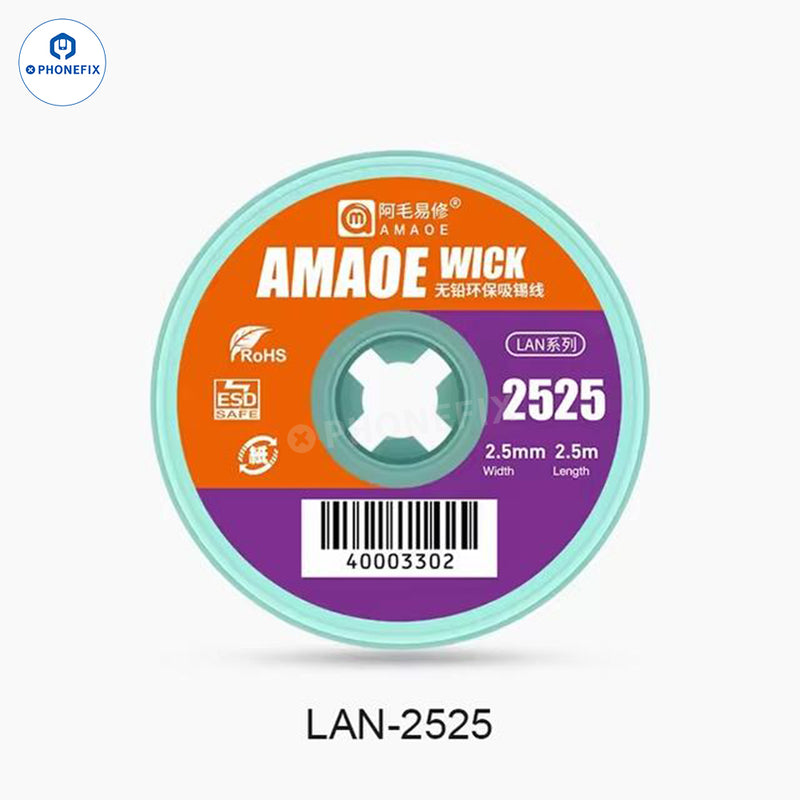 Amaoe BGA Desoldering Solder Wick PCB Tin Solder Sucking Wire