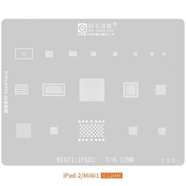 Amaoe Reballing Stencil For iPad Series CPU Nand Chips Soldering