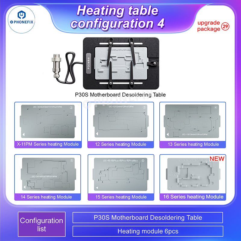 i2C P30S PCB Heating Desoldering Platform for iPhone X-16 Pro Max