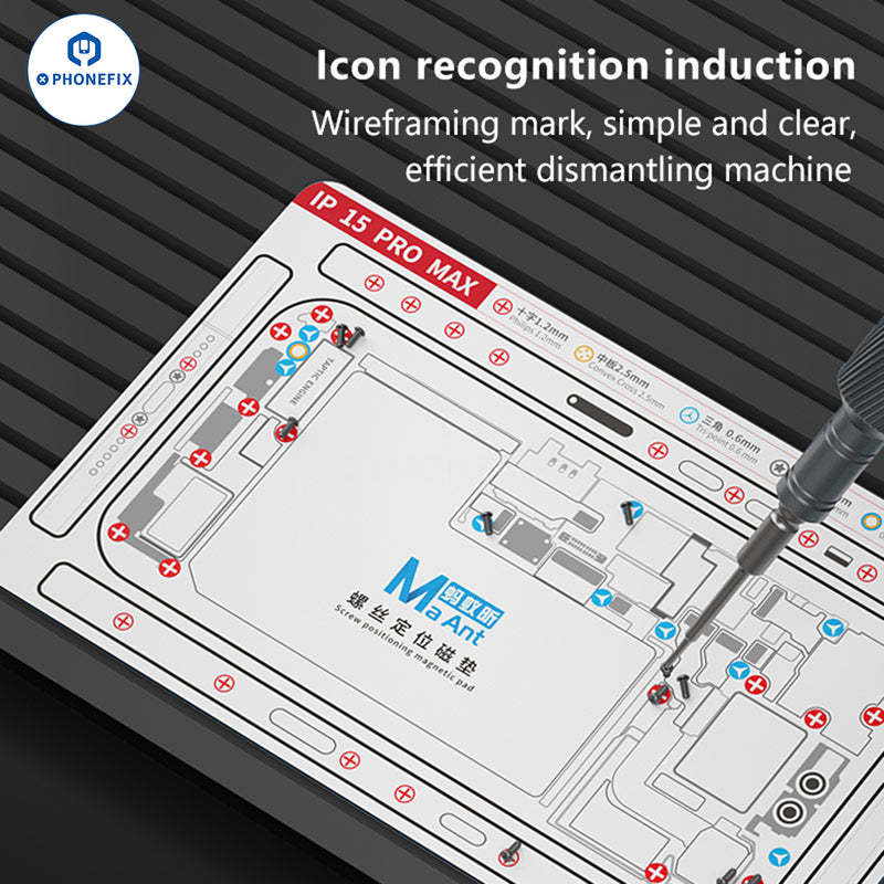 Double-sided Screw Positioning Magnetic Pad For iPhone X-15 Series