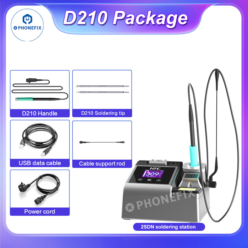 180W 110-250V i2C 2SDN Soldering Station With T115 T210 T245 Handle