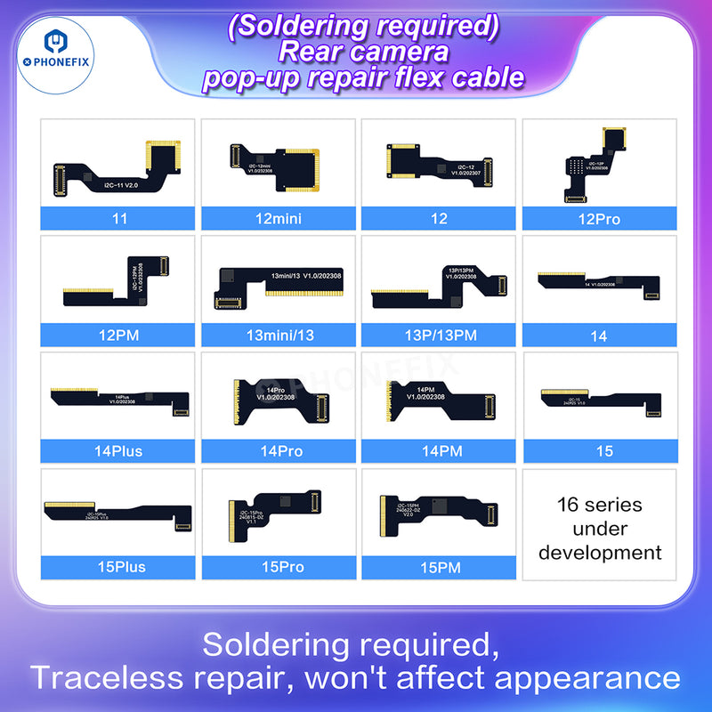 i2C i6S Rear Camera Flex Cable Removes "Unknown Part" Message