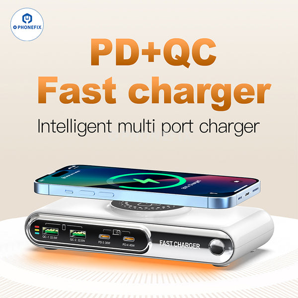 Multifunctional Wireless Charging Station PD QC USB Fast Charger