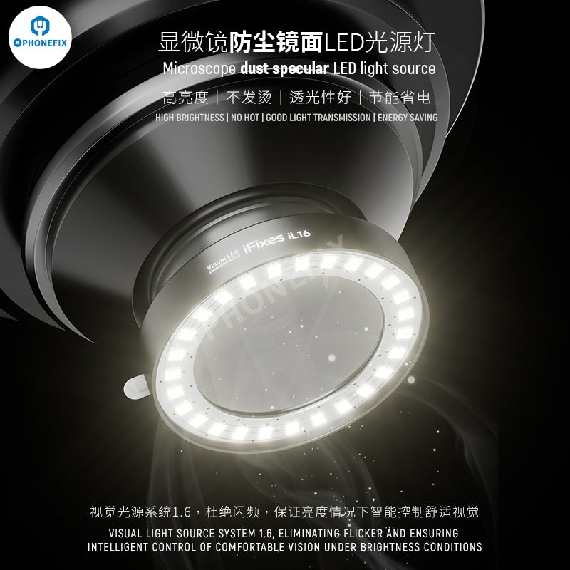 iFixes iL16 Microscope Light Dust-proof Mirror LED Lamp Source