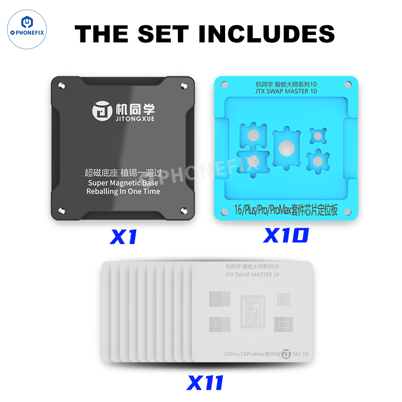 JTX Swap Board CPU Chip Reballing Platform for iPhone 8-16 Pro Max