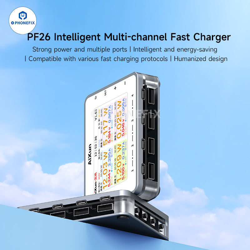 AiXun PF26 Smart Fast Charger Multi-channel 8 Ports Charging Station