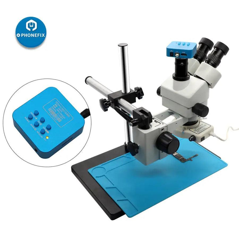 3.5-90X White Trinocular Stereo Microscope With Camera for