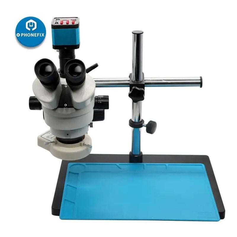 3.5-90X White Trinocular Stereo Microscope With Camera for