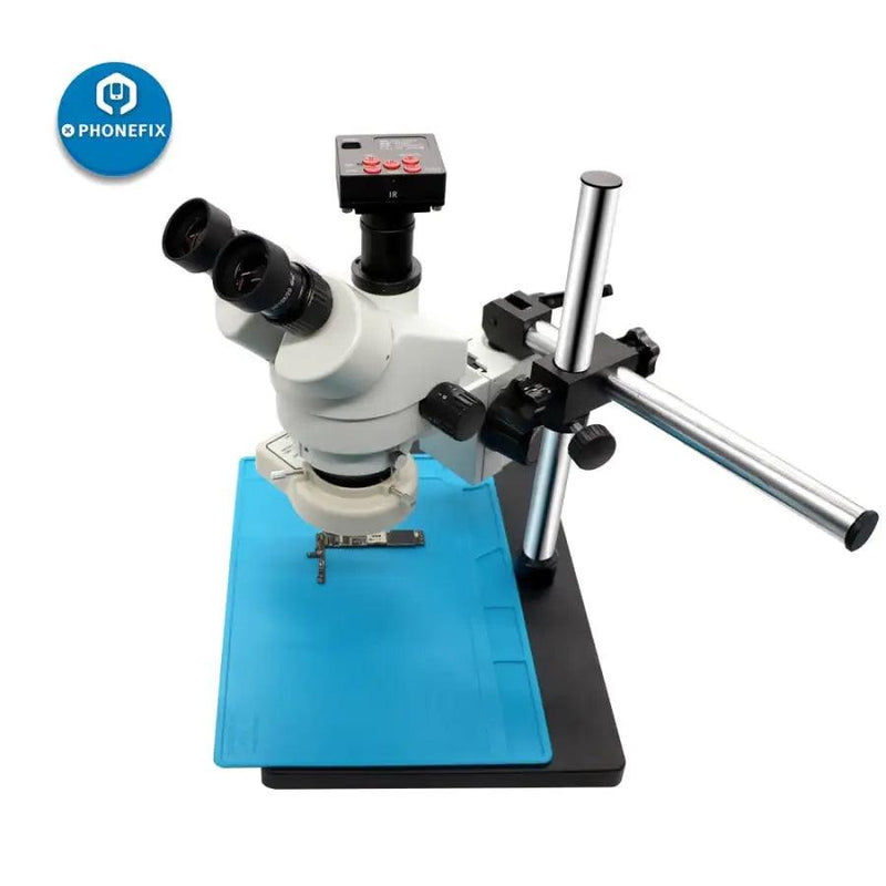 3.5-90X White Trinocular Stereo Microscope With Camera for